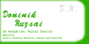 dominik muzsai business card